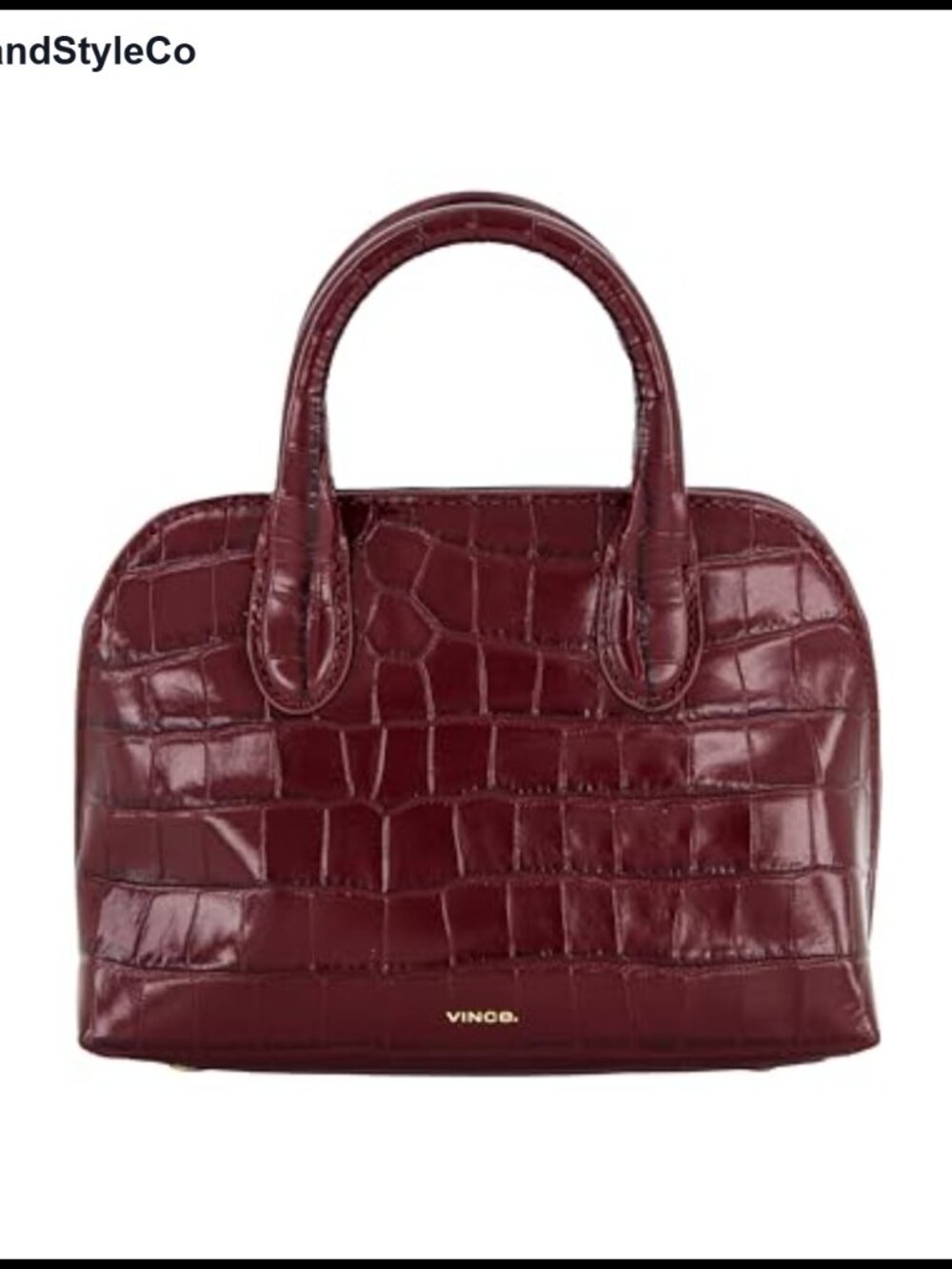 Vince Croco Mini Delphine Crossbody Bag Leather Briefcase Style
